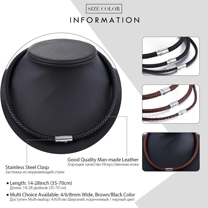 Men and Women Man-made Leather Necklace Choker