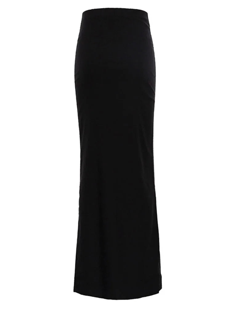 Fashion For Women Black Long Skirts High Waist Slim Seamless Elegant Ladies Gown
