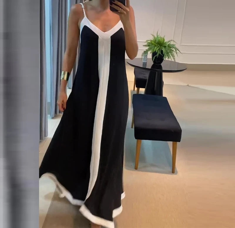 Women's Dress 2024 Summer Women's Clothing Fashion Elegant V-neck Casual