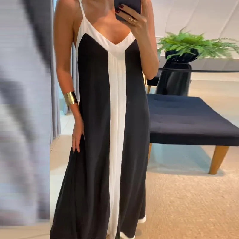 Women's Dress 2024 Summer Women's Clothing Fashion Elegant V-neck Casual