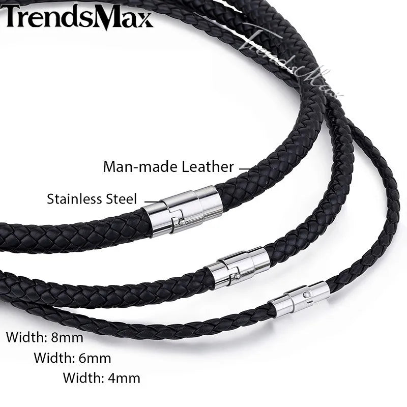 Men and Women Man-made Leather Necklace Choker