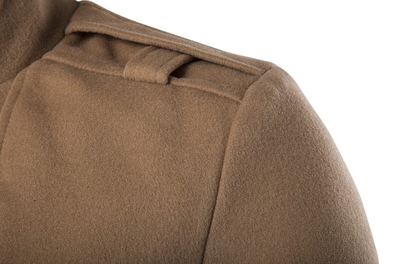 British Style Winter Coat Men's 2022 Brand New Double Breasted Trench