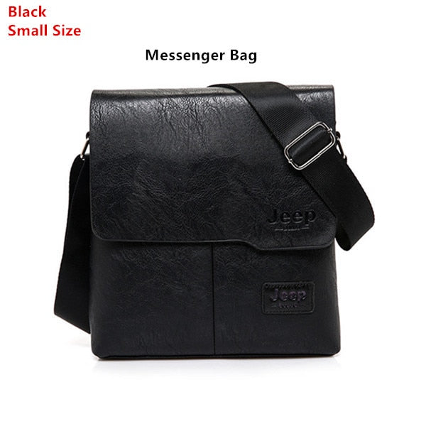 Men's Leather Messenger Shoulder Bags Business 2 piece