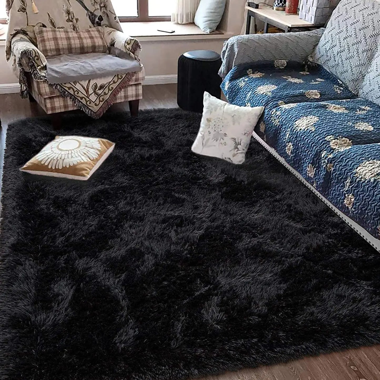 Fluffy Soft Kids Room Carpet Anti-Skid Large Fuzzy Shag Fur Area Rugs Modern Indoor Home Living Room Carpet Children Bedroom Rug