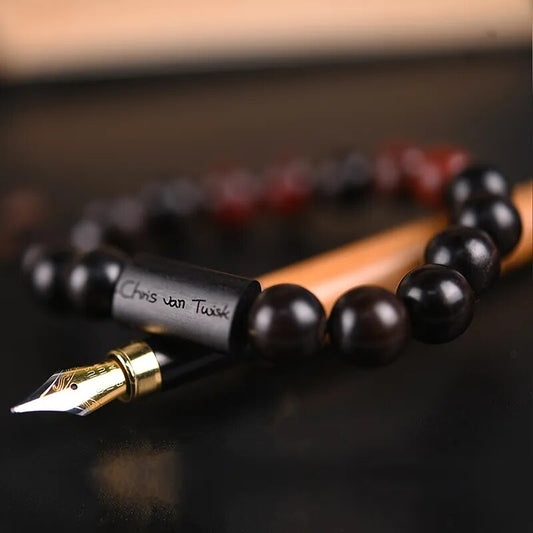 Engraving Name Bead Bracelet Homme Men's