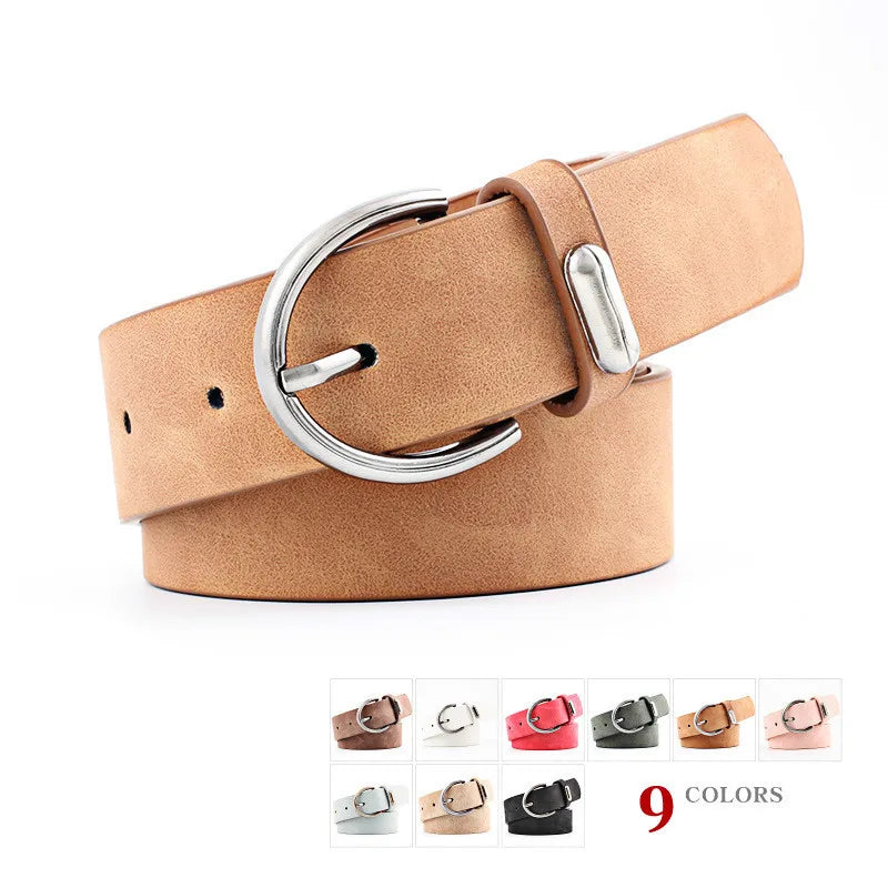 Women Belt New Wide Suede Leather  For Women Dresses Belts