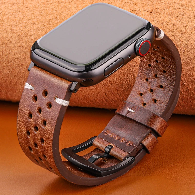 Lady Genuine Leather Strap For Apple Watch Band