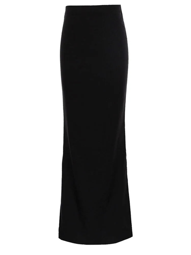 Fashion For Women Black Long Skirts High Waist Slim Seamless Elegant Ladies Gown