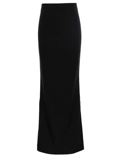 Fashion For Women Black Long Skirts High Waist Slim Seamless Elegant Ladies Gown