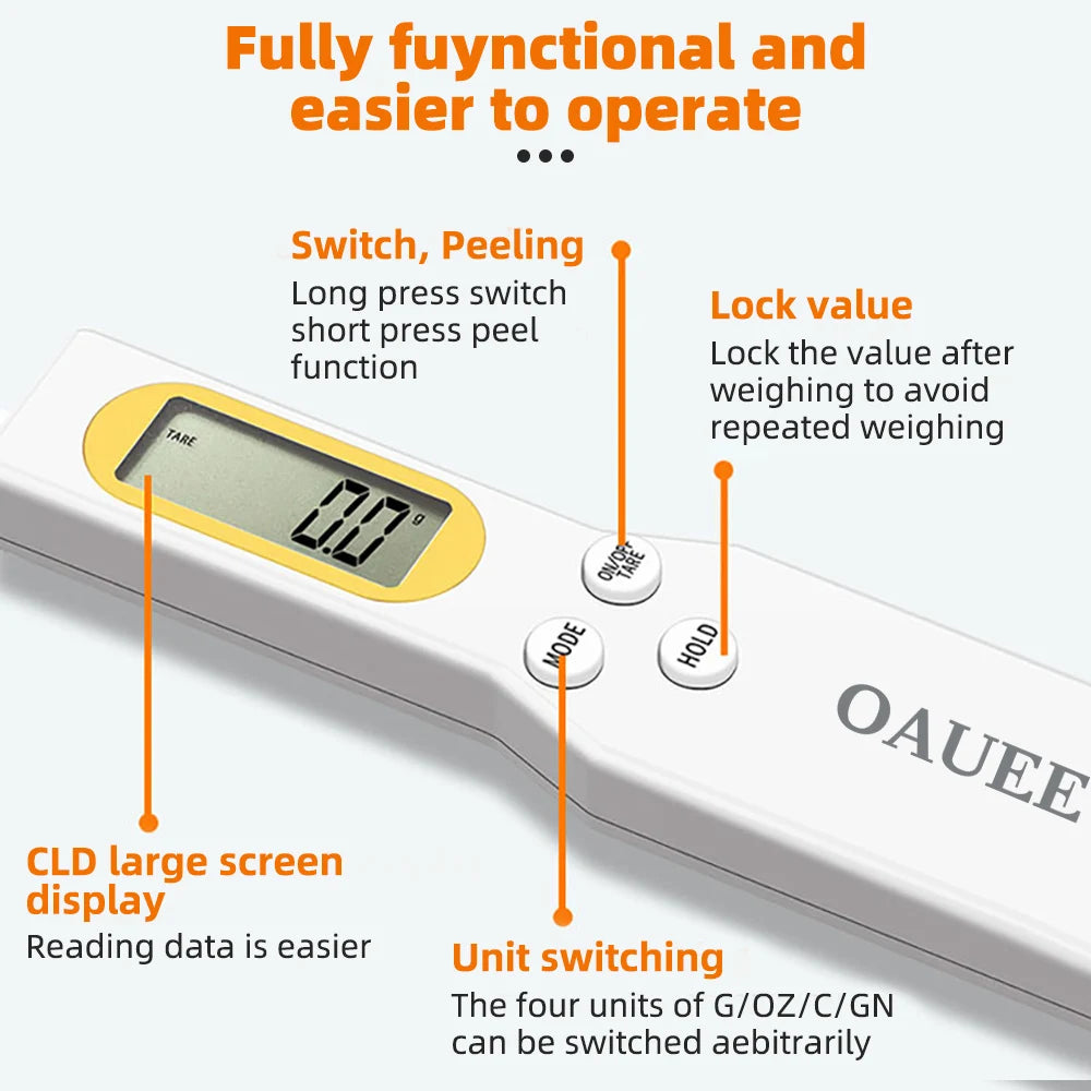 New LCD Digital Kitchen Scale Electronic Cooking Food Weight Measuring Spoon