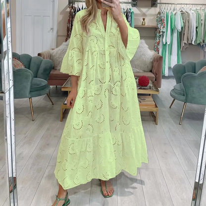 Lady Dresses for Dresses Spring Summer Shirt Dress 2023  Lace