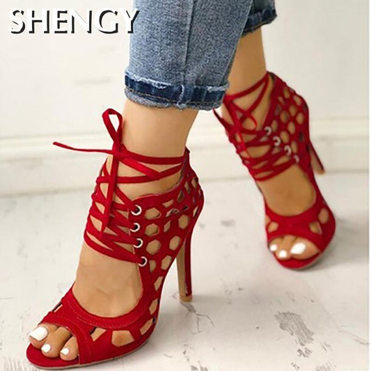 Women Sandals Fine High-heeled Fashion 2022