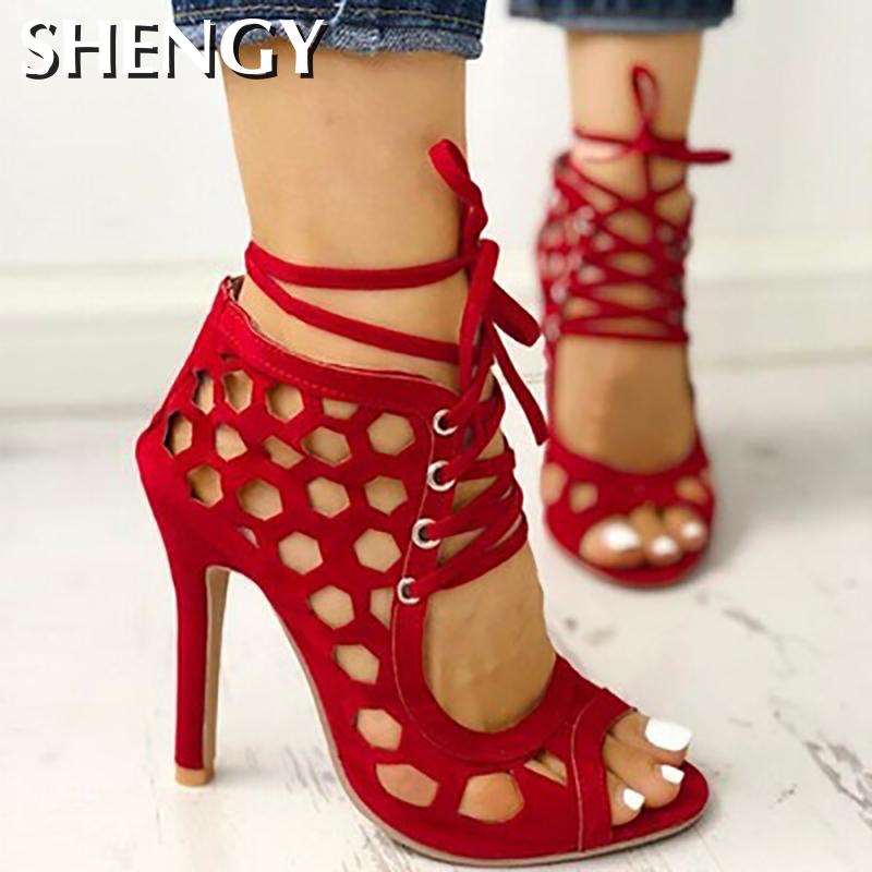 Women Sandals Fine High-heeled Fashion 2022