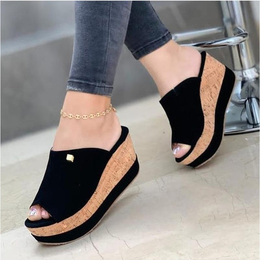 Wedge Slippers Women Shoes 2021 Summer Peep Toe Sandals