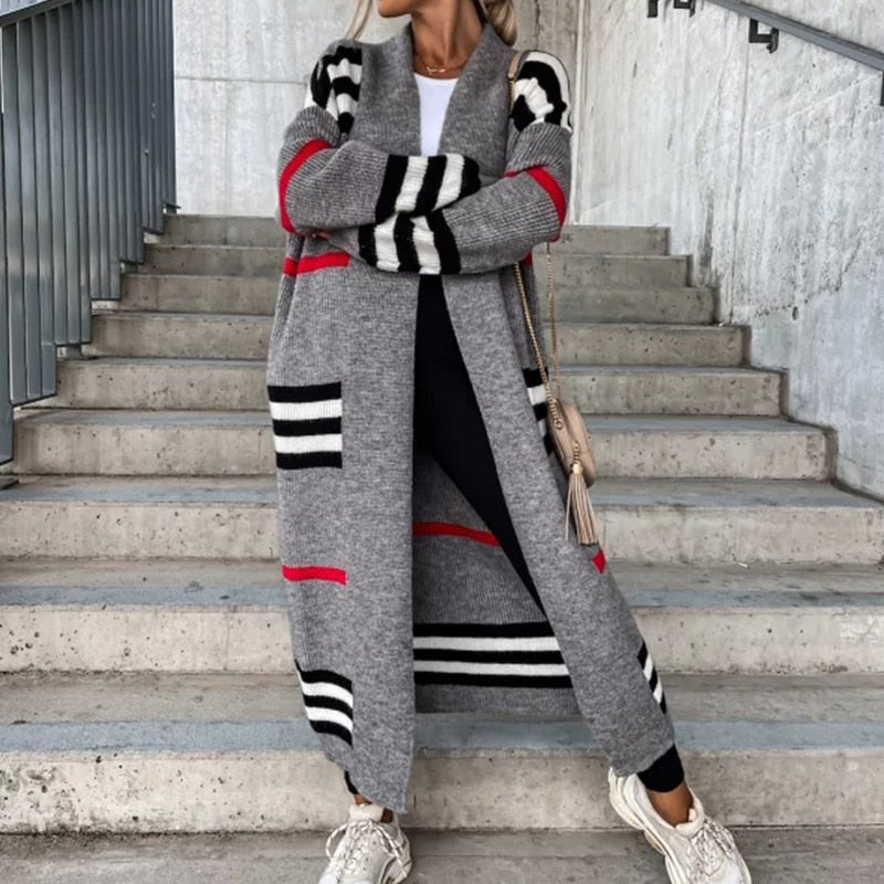 2022 Autumn Winter Fashion Knitted Cardigan Women