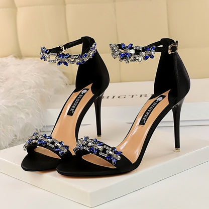 Women 9cm High Heels Crystal Sandal