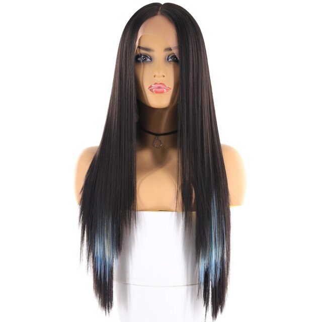 Yaki Straight Synthetic Lace Front Wigs For Women