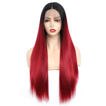 Yaki Straight Synthetic Lace Front Wigs For Women