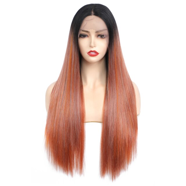 Yaki Straight Synthetic Lace Front Wigs For Women